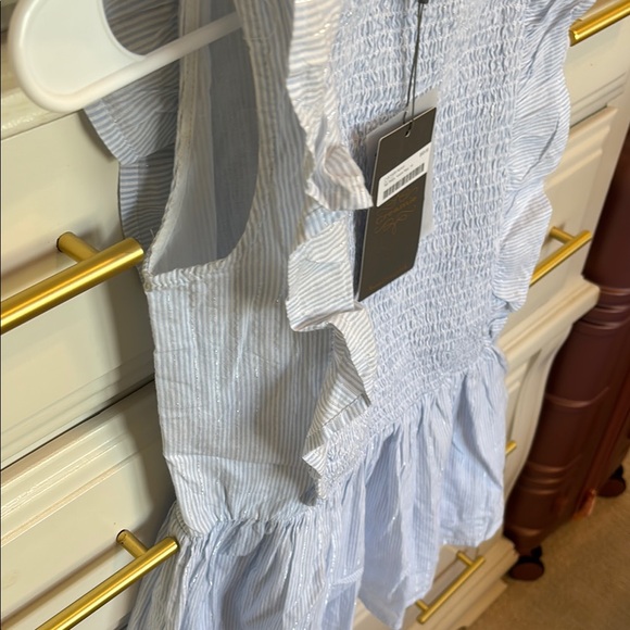 Girls' Light Blue Ruffle Top - Picture 6 of 8